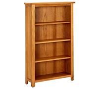 vidaXL Estantería de 4 Niveles Armario Estante Librería Estudio Libros Oficina Salón Sala de Estar Muebles 70x22x110 cm Madera Maciza de Roble