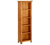 vidaXL Estantería / Librería 5 niveles - Madera maciza de roble 45x22x140 cm