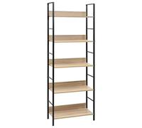 Estantería de 5 niveles madera ingeniería roble 60x27,6x158,5cm