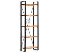 vidaXL Estantería de 5 Niveles Estante Librerías Almacenaje Mostrador Organizador Salón Oficina Hogar Dormitorio Cocina 60x30x180 cm Madera Maciza de Acacia