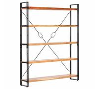 vidaXL Estantería de 5 niveles – Madera maciza de acacia 140x30x180 cm
