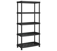 vidaXL Estantería de 5 Niveles PP Negro 93,5x45,5x194,5 cm