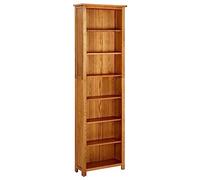 vidaXL Estantería de 7 Niveles Armario Estante Librería Estudio Libros Oficina Salón Sala de Estar Muebles 60x22x200 cm Madera Maciza de Roble