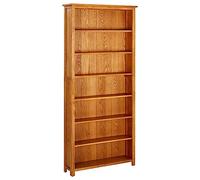 vidaXL Estantería de 7 Niveles Estante de Libros Mueble Archivador Oficina Hogar Habitación Estable Duradera 90x22,5x200 cm Madera Maciza de Roble