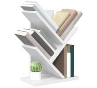 vidaXL Estantería de Árbol de 3 Niveles 30 x 18 x 40 cm Blanco, Estante de Libros Moderno, Estrecho y Elegante, Ideal para tu Sala, un Toque Decorativo en casa