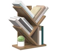 vidaXL Estantería de Árbol de 3 Niveles 30 x 18 x 40 cm Roble Artisan, Estante de Libros Moderno, Estrecho y Elegante, Ideal para tu Sala, un Toque Decorativo en casa