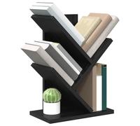 vidaXL Estantería de Árbol de 3 Niveles 30 x 18 x 40 cm Roble Negro, Estante de Libros Moderno, Estrecho y Elegante, Ideal para tu Sala, un Toque Decorativo en casa