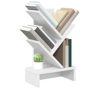 vidaXL Estantería de Árbol de 3 Niveles 30 x 18 x 48 cm Blanco, Estante de Libros Moderno, Estrecho y Elegante, Ideal para tu Sala, un Toque Decorativo en casa