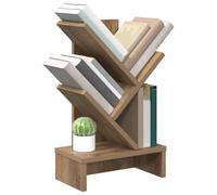 vidaXL Estantería de Árbol de 3 Niveles 30 x 18 x 48 cm Roble Artisan, Estante de Libros Moderno, Estrecho y Elegante, Ideal para tu Sala, un Toque Decorativo en casa