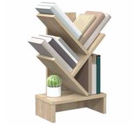 vidaXL Estantería de Árbol de 3 Niveles 30 x 18 x 48 cm Roble Sonoma, Estante de Libros Moderno, Estrecho y Elegante, Ideal para tu Sala, un Toque Decorativo en casa