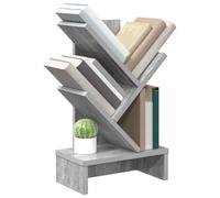 vidaXL Estantería de Árbol de 3 Niveles 30 x 18 x 48 cm Sonoma Gris, Estante de Libros Moderno, Estrecho y Elegante, Ideal para tu Sala, un Toque Decorativo en casa