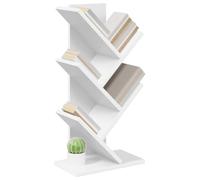 vidaXL Estantería de Árbol de 4 Niveles 30 x 18 x 60 cm Blanco, Estante de Libros Moderno, Estrecho y Elegante, Ideal para tu Sala, un Toque Decorativo en casa