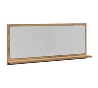 Espejo de Baño Moderno de Roble Artesanal Rectangular Montado en la Pared Reflejo de Acrílico Decoración Estilosa para Espacios Compactos Diseño Liviano y Duradero 90X10.5X37 cm Elemento de Mejora de