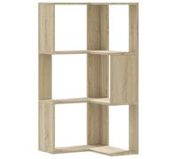 vidaXL Estantería de Esquina 3 Niveles Madera Roble Sonoma 50x50x102cm