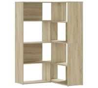 vidaXL Estantería de Esquina 4 Niveles Madera Roble Sonoma 85x85x140cm, estantería de Esquina, Vitrina de Esquina, Armario de Esquina