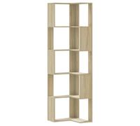 vidaXL Estantería de Esquina 5 Niveles Madera Roble Sonoma 50x50x179cm, estantería de Esquina, Vitrina de Esquina, Armario de Esquina