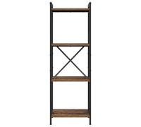 vidaXL Estantería de Libros de Madera Vieja, 40 x 30 x 118 cm. Tiene estantes Ajustables de Acero sólido con un Acabado Texturizado. Ideal para Uso Interior, Tiene un Estilo Industrial y una estructu