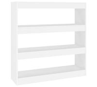 vidaXL Estantería de Libros/Divisor de Espacios Armario Estante Separador Partición Pantalla de Privacidad Mueble Librería Blanco 100x30x103 cm
