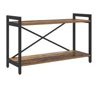 vidaXL Estantería de Libros Independiente de Varias Capas en Madera reciclada de 80 x 30 x 48.5 cm, con Marco de aglomerado y Metal, pies Ajustables, Estilo Industrial, Gran Capacidad de almacenamien
