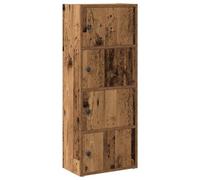 vidaXL Estantería de madera con puertas de 40 x 24 x 102 cm, elegante madera antigua para el hogar y la oficina