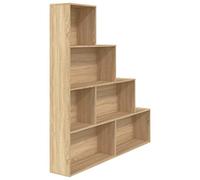 vidaXL Estantería de Madera Contrachapada Divisor Espacios con 6 Estantes Divisor de Ambientes Librería para Libros para Salón de Sala de Estar Roble