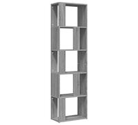 vidaXL Estantería de Madera contrachapada Gris Sonoma 45x24x160 cm