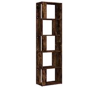 vidaXL Estantería de Madera contrachapada Roble Ahumado 45x24x160 cm