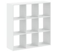 vidaXL Estantería de Madera de ingeniería Blanca 102x32x102 cm, librería, estantería de Libros, Estante de Libros, librerías, Armario de almacenaje