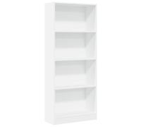 vidaXL Estantería de Madera de ingeniería Blanca 60x24x143 cm, estantería de Libros, librería, Estante de Almacenamiento, Armario de Almacenamiento