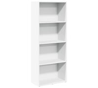 Estantería de madera de ingeniería blanca 60x30x152 cm
