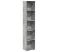 vidaXL Estantería de Madera de ingeniería Gris hormigón 40x30x189 cm, librería, estantería de Libros, Estante de Libros, librerías