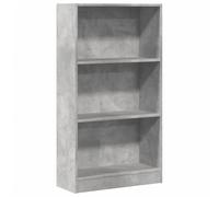 vidaXL Estantería de Madera de ingeniería Gris hormigón 60x24x109 cm, estantería de Libros, librería, Estante de Almacenamiento