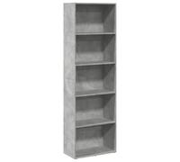 vidaXL Estantería de Madera de ingeniería Gris hormigón 60x30x189 cm, librería, estantería de Libros, Estante de Libros, librerías
