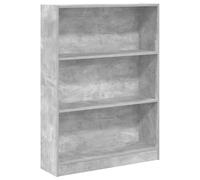 vidaXL Estantería de Madera de ingeniería Gris hormigón 80x24x109 cm, estantería de Libros, librería, Estante de Almacenamiento