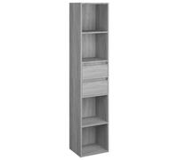 vidaXL Estantería Librería Estante Libros Archivador Biblioteca Almacenamiento Oficina Decoración de Madera Contrachapada Gris Sonoma 36x30x171 cm