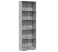 vidaXL Estantería de Madera de ingeniería Gris Sonoma 60x24x176 cm, estantería de Libros, librería, Estante de Almacenamiento