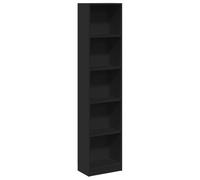 vidaXL Estantería de Madera de ingeniería Negra 40x24x176 cm