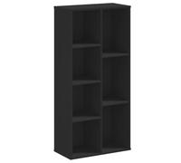 vidaXL Estantería de Madera de ingeniería Negra 50x25x105 cm, librería, estantería de Libros, Estante de Libros, librerías, Armario de almacenaje