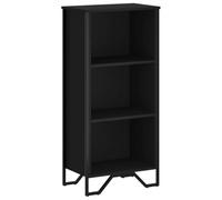 vidaXL Estantería de Madera de ingeniería Negra 50x31x106 cm, librería, Estante, estantería de almacenaje, Armario de almacenaje