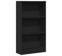 vidaXL Estantería de Madera de ingeniería Negra 60x24x109 cm, estantería de Libros, librería, Estante de Almacenamiento, Armario de Almacenamiento