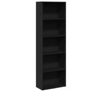 vidaXL Estantería de Madera de ingeniería Negra 60x30x189 cm, librería, estantería de Libros, Estante de Libros, librerías, Armario de almacenaje