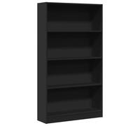 vidaXL Estantería de Madera de ingeniería Negra 80x24x143 cm, estantería de Libros, librería, Estante de Almacenamiento, Armario de Almacenamiento
