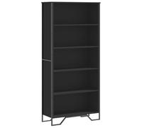 vidaXL Estantería de Madera de ingeniería Negra 80x31x169 cm, librería, Armario para Libros, Armario de almacenaje, librerías, armarios para Libros