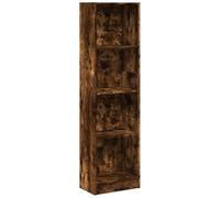 vidaXL Estantería de Madera de ingeniería Roble Ahumado 40x24x143 cm, estantería de Libros, librería, Estante de Almacenamiento