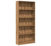 vidaXL Estantería de Madera de ingeniería Roble Artesanal 80x24x176 cm, estantería de Libros, librería, Estante de Almacenamiento
