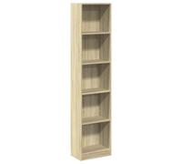 vidaXL Estantería de Madera de ingeniería Roble Sonoma 40x24x176 cm, estantería de Libros, librería, Estante de Almacenamiento