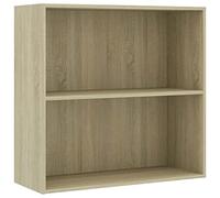 vidaXL Estantería de Madera de ingeniería Roble Sonoma 80x30x76,5 cm, estantería de Libros, estantería para Libros, Estante de Almacenamiento