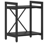 vidaXL Estantería de Madera de Roble Negro de, Mide 40 x 30 x 48.5 cm. Tiene un Estilo Industrial, pies Ajustables, estantes Independientes y Mucho Espacio para Guardar. Su Estructura es Cruzada, es