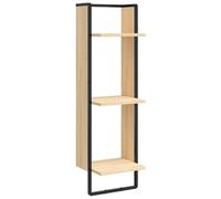 vidaXL Estantería de Pared 3 Niveles, Estantes Colgantes, Estantería Expositora, Baldas Flotantes de Almacenaje, Madera de Ingeniería Roble Sonoma