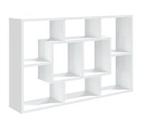 vidaXL Estantería de Pared Colgante Flotante Almacenamiento Espacio Decoración Artículos Diarios en Familia Madera Contrachapada Blanco